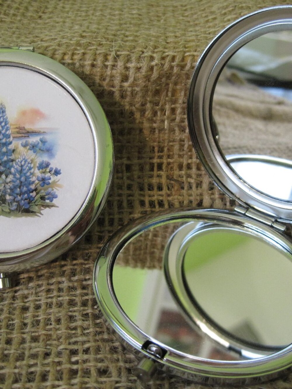 Texas Bluebonnet Flower Themed Compact/Pocket Mirror
